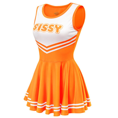 Cheer SissyUniversity Mini Dress Neon Orange - Image 2