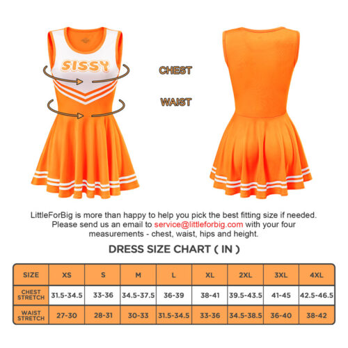 Cheer SissyUniversity Mini Dress Neon Orange - Image 4